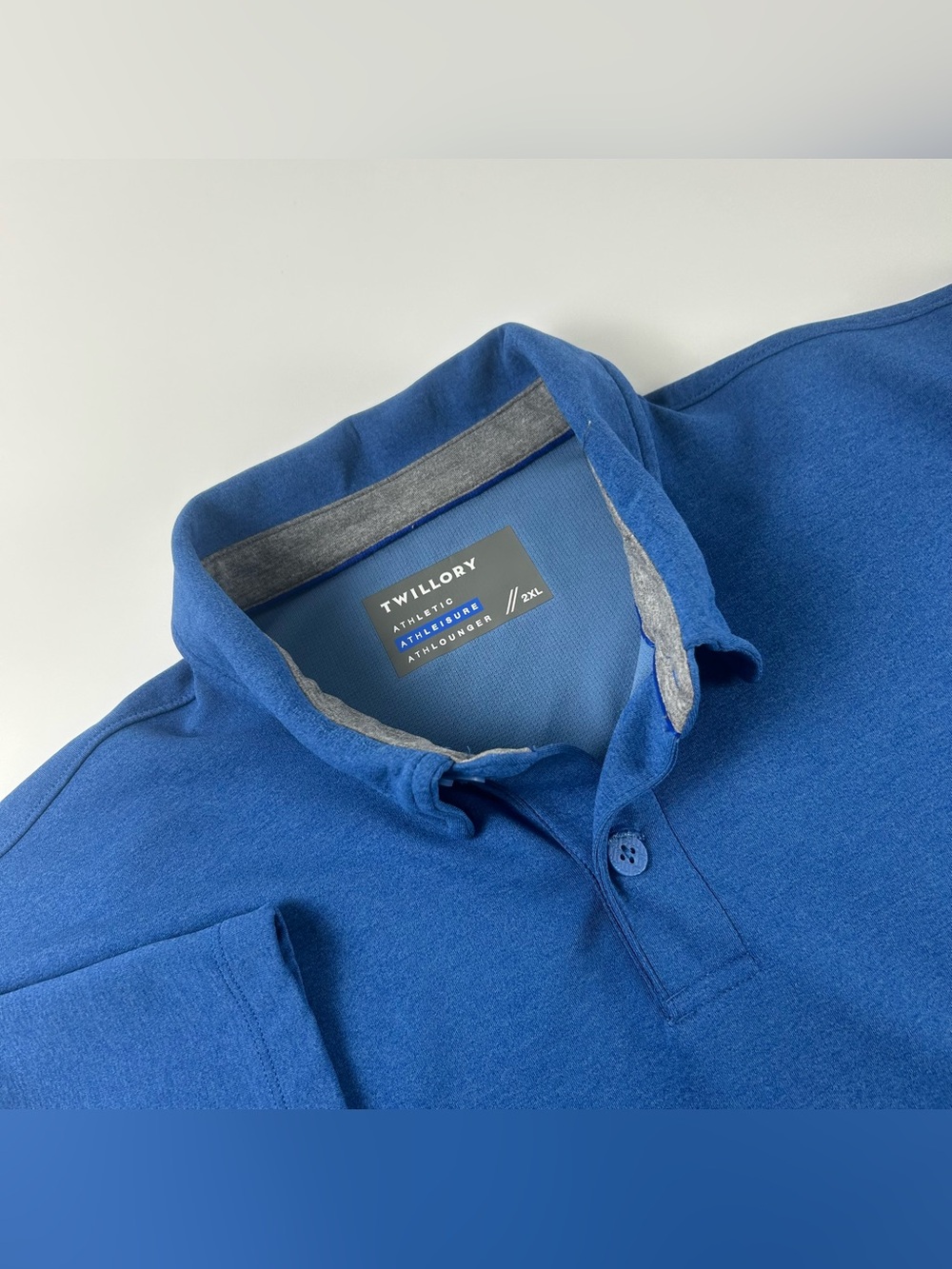 Twillory Men’s SZ 2XL Short Sleeve Polo Blue Athleisure Performance Stretch EUC